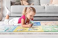 Vista 2 de Jay Franco Bluey - Manta de aprendizaje de educación temprana, mide 60 x 90 pulgadas, manta de enseñanza de felpa súper suave para niños, ropa