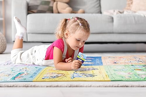 Miniatura 6 de Jay Franco Minnie Mouse - Manta de recursos de aprendizaje de educación temprana, mide 60 x 90 pulgadas, manta de enseñanza de felpa súper suave