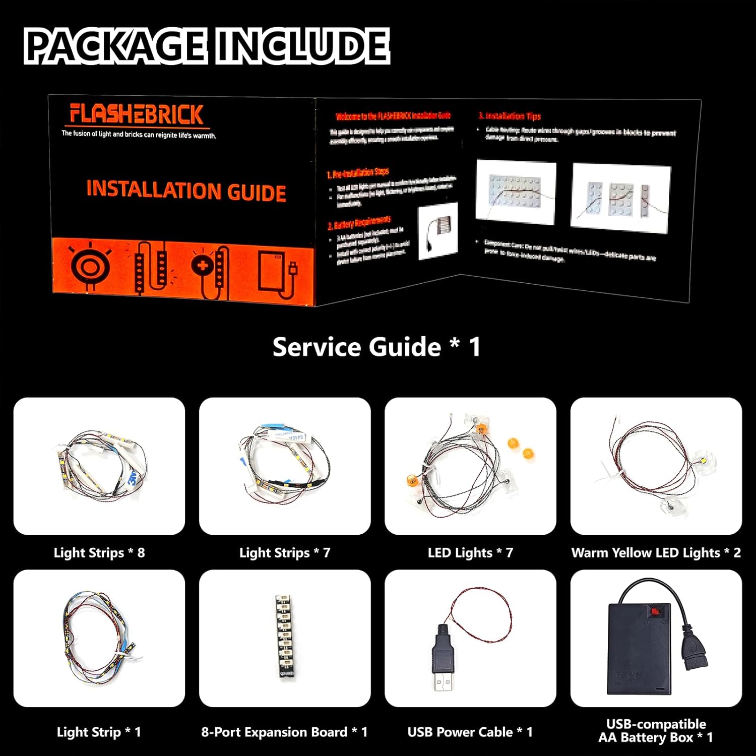 LED Light Kit for Lego Trevi Fountain 21062 – Compatible with Lego Architecture Rome Building Set, Lighting for Fountain Model (NOT Included The Building Set), Standard Version