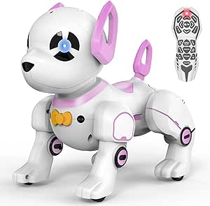 Remote Control Robot Dog Toy - Gesture Sensing, 8WD Stunt Robot For Boys 8-12, Birthday Gift With Lights & Music