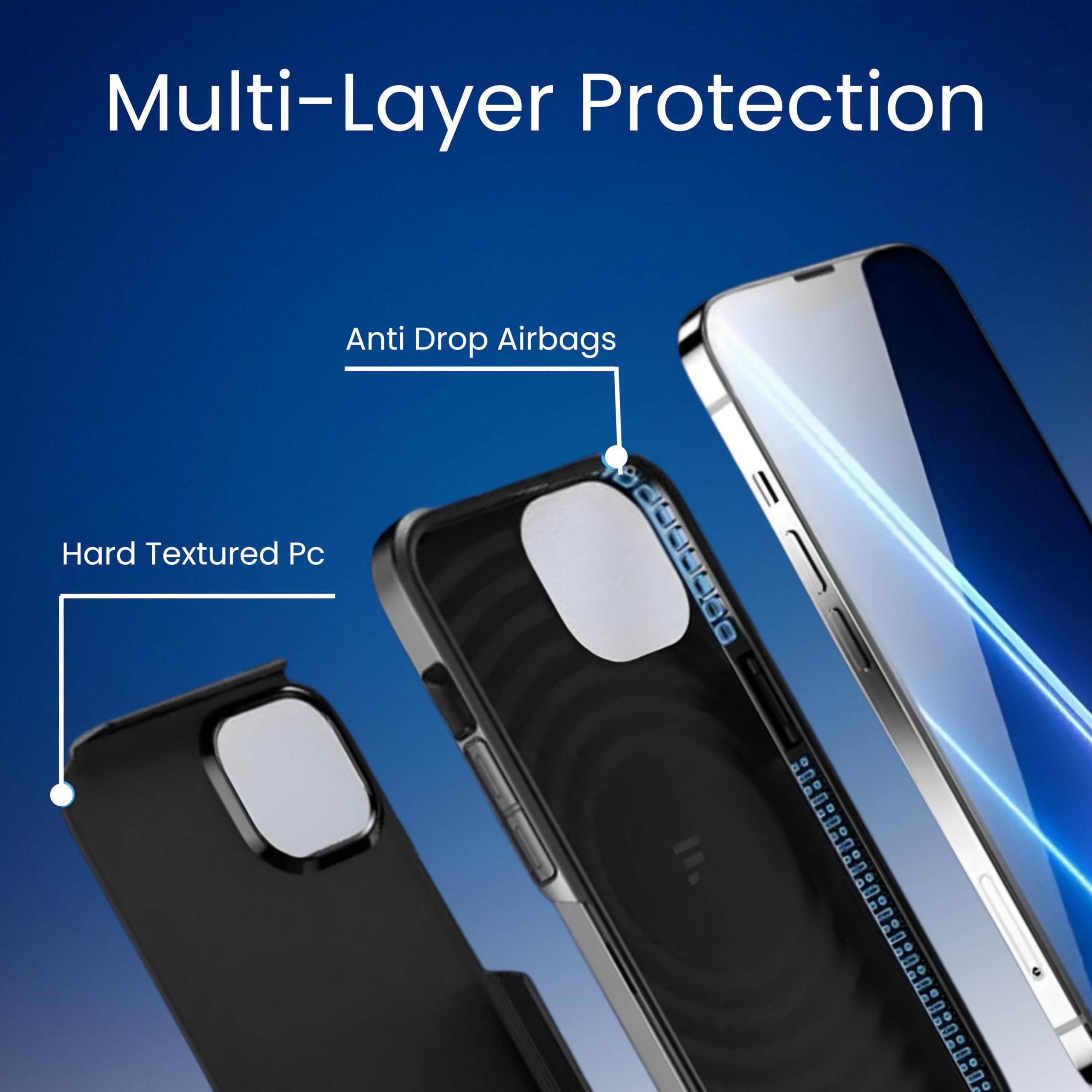 Amazon.com: Black Phone Case for iPhone 14 & iPhone 13 Case