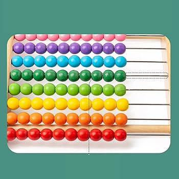 Amazon.co.jp: Kokiya 天然木製そろばん カラフルなビーズ