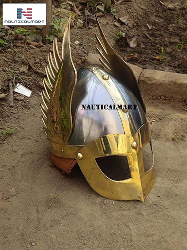 Miniatura 6 de Casco medieval de la máscara vikinga réplica de la armadura del casco