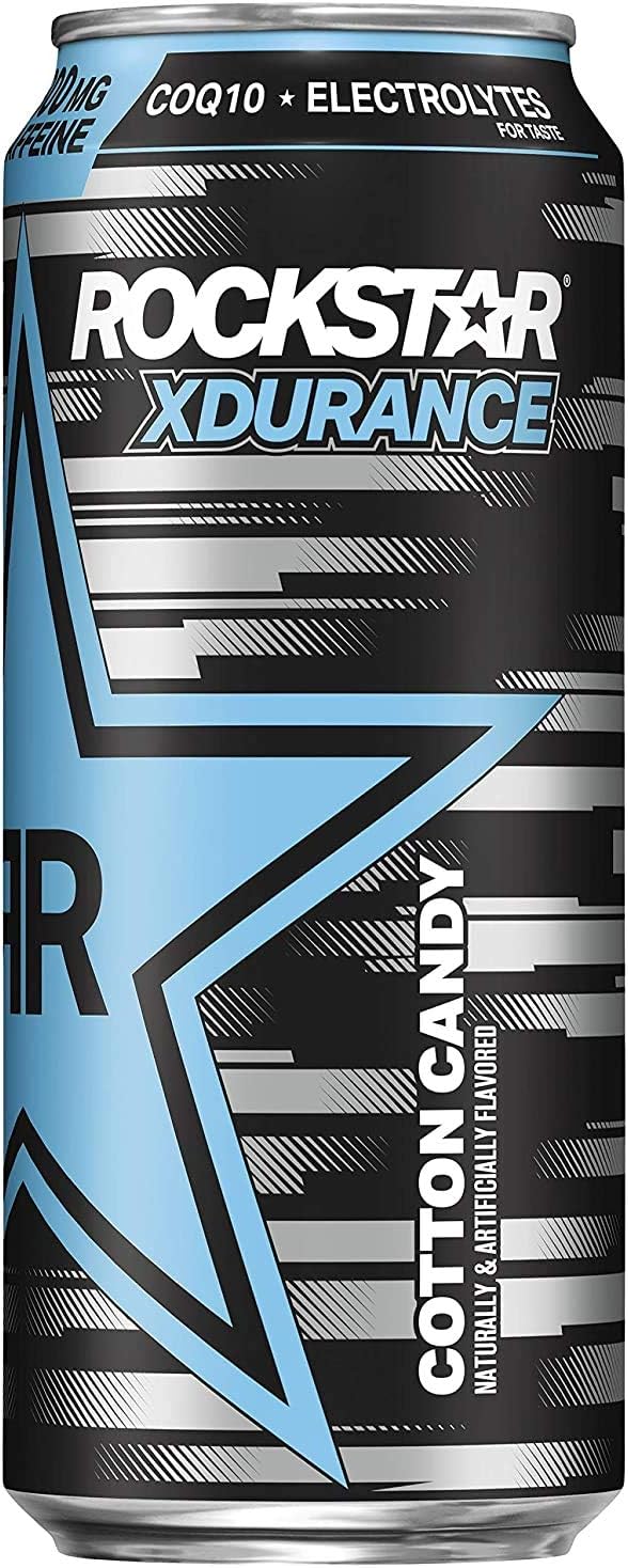 Rockstar XDurance Energy Drinks - 6, 16ounce Cans (Cotton Candy)