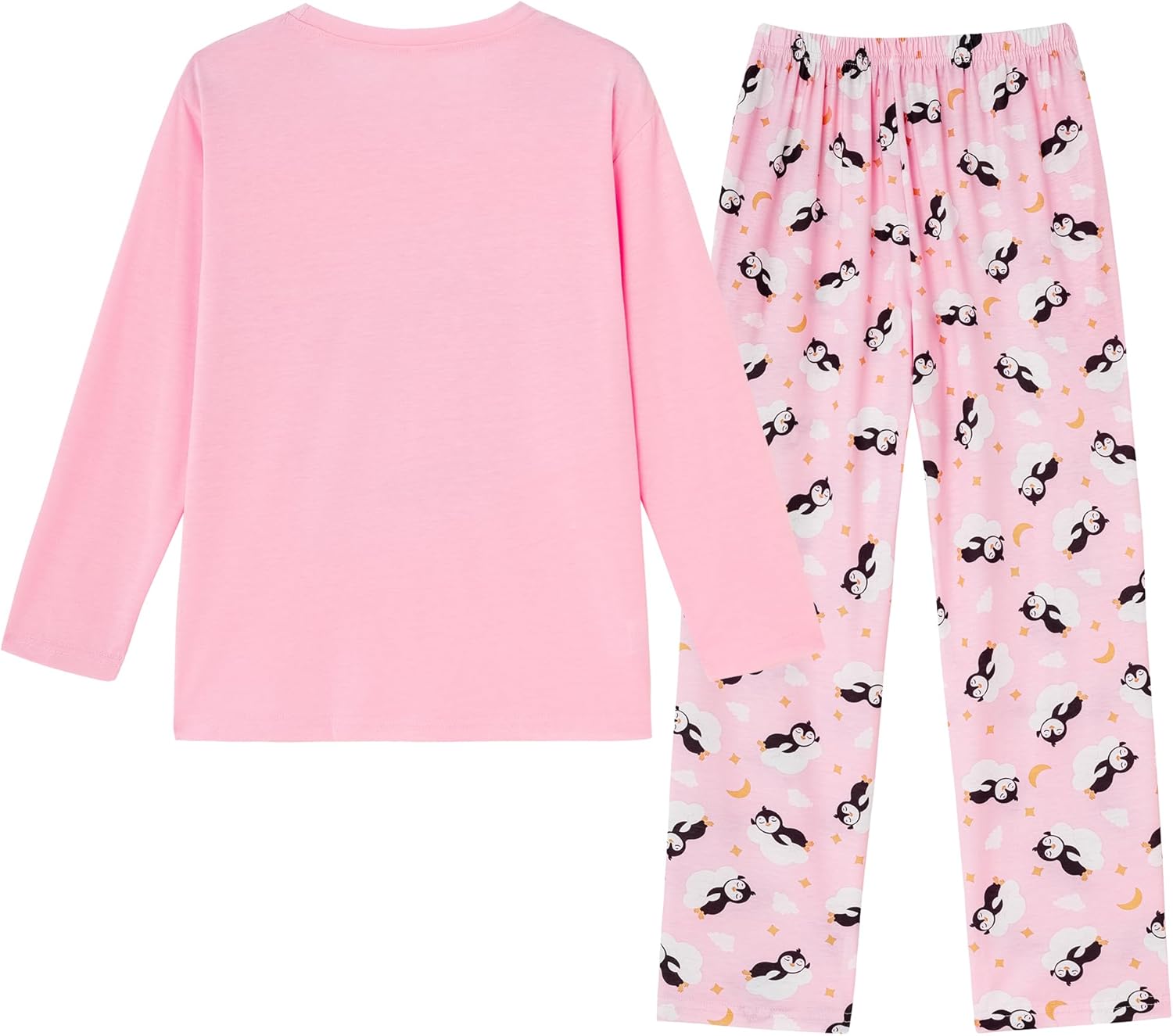 Girls Cotton Blend Pajama Sets Long Sleeve Long Pants Cartoon Sleepwear with Pockets Teen Girls 6 to 18 Years - Image 2