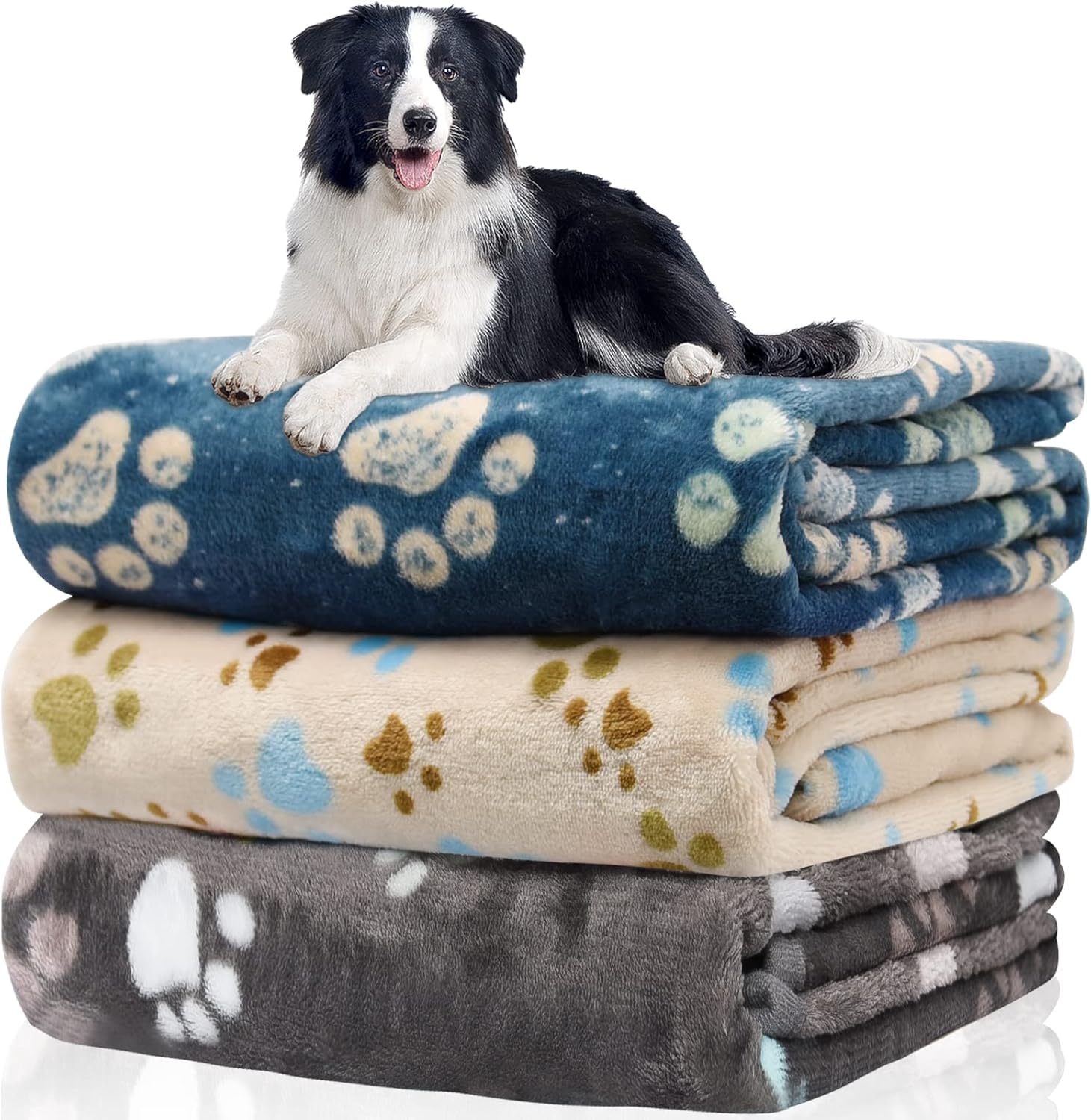 1 Pack 3 Blankets for Dogs, Dog Blankets for Large Dogs