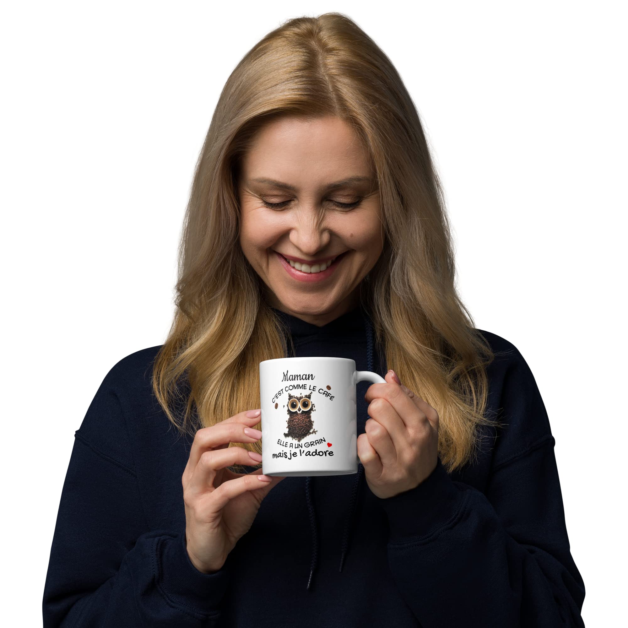 L'Esprit Des Anges Tazza Umoristica Per Mamma - 'Mamma è Come Il Caffè...' - 320 Ml - Ceramica Bianca