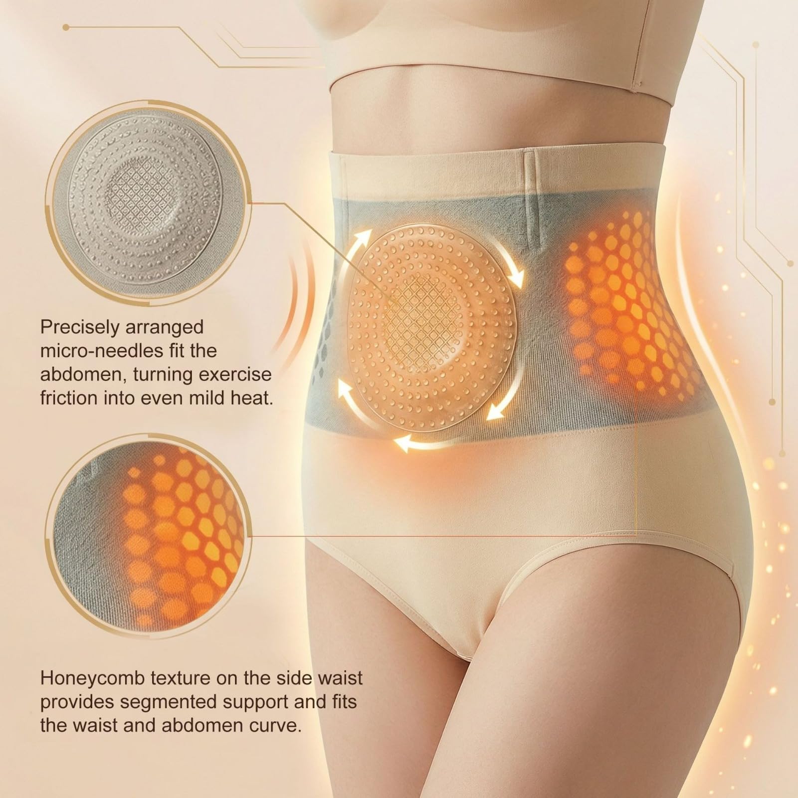 Short Sculptant Thermogénico Quemador de grasa 4 en 1 Micro Particle Sculpting Short Vainant Femme Vientre Plano Ropa interior Adelgazante sin costuras en la cintura