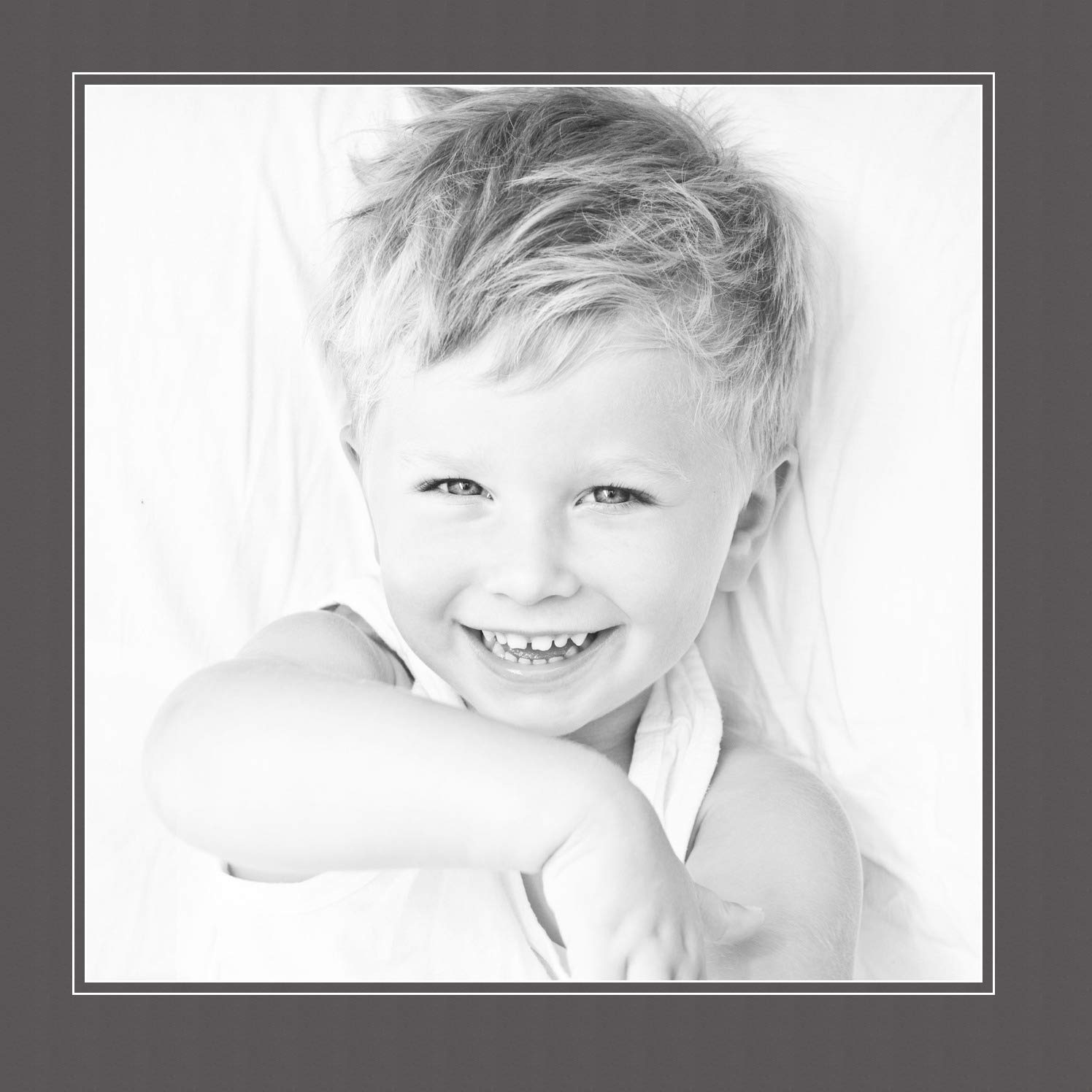 ArtToFrames MAT-154-18x18-Charcoal Cinder/Charcoal Mat for Picture Frame, 18x18
