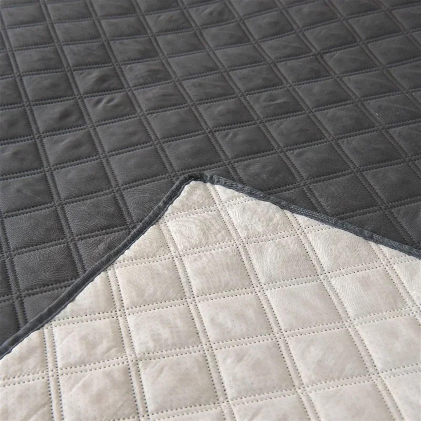 Wasserdichter Matratzenbezug Wasserdichte, rutschfeste Haustier-Pads, einfarbig, gesteppte Matratzenschoner, Gitter-King-Size-Bettlaken, Matratzen-Tagesdeckenbezüge(3 Black,218x208cm(86x82in) F)