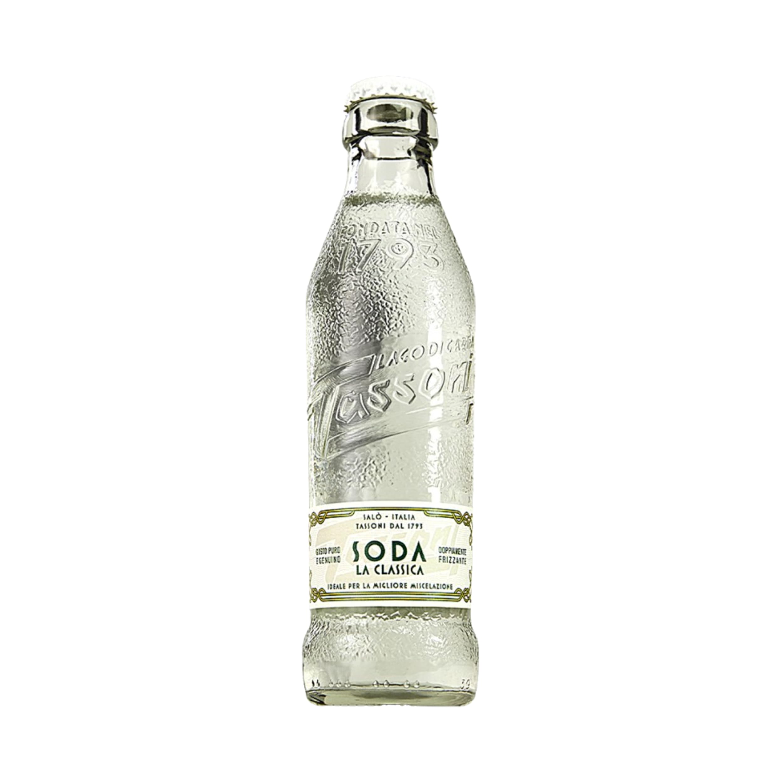 Tassoni Soda La Classica | Bottiglietta in Vetro 18cl x 25 | Confezione da 25 Bottigliette in Vetro da 180ml