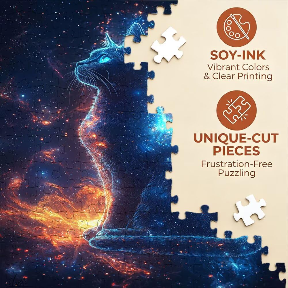 Puzzle 2000 Pezzi, Gatto Stellare 3D Puzzle per Adulti Impegnativo, Educa Puzzles Artistico, Divertente E Stimolante Puzzles Decorativo per La Famiglia, Regalo e Decorazione Pareti DX0YL6-947