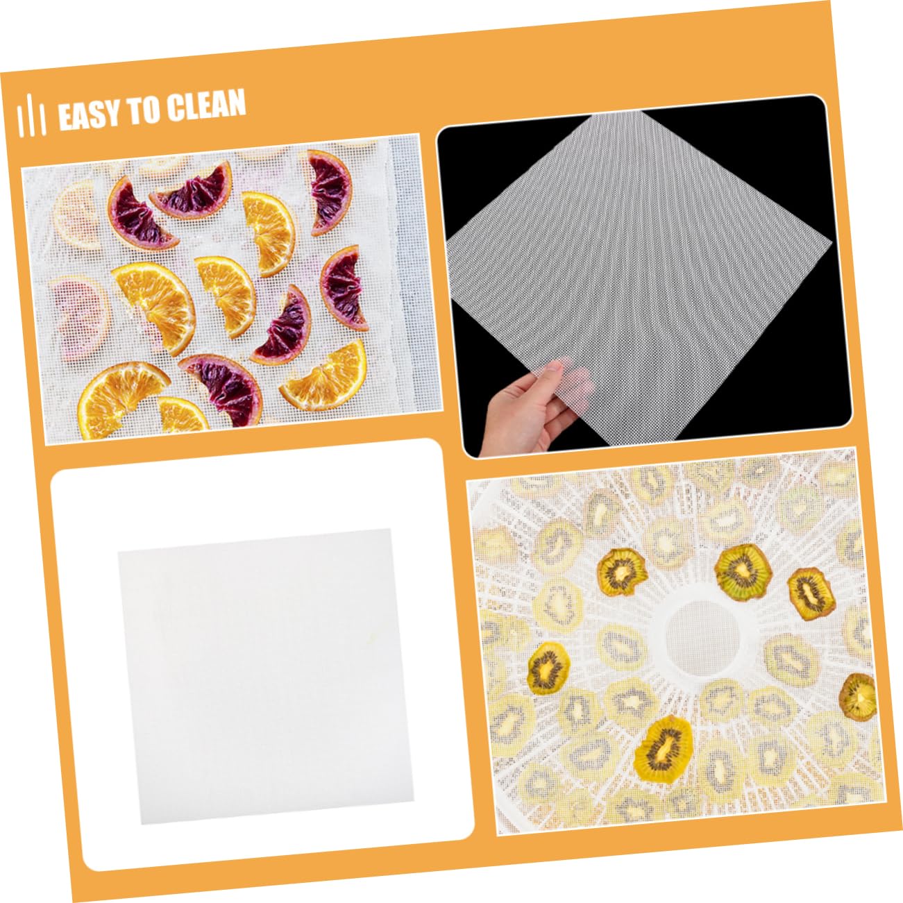 12 Piezas Alfombrillas de Silicona Antiadherente para Deshidratador de Reutilizables para Verduras el Proceso de Deshidratación Casa