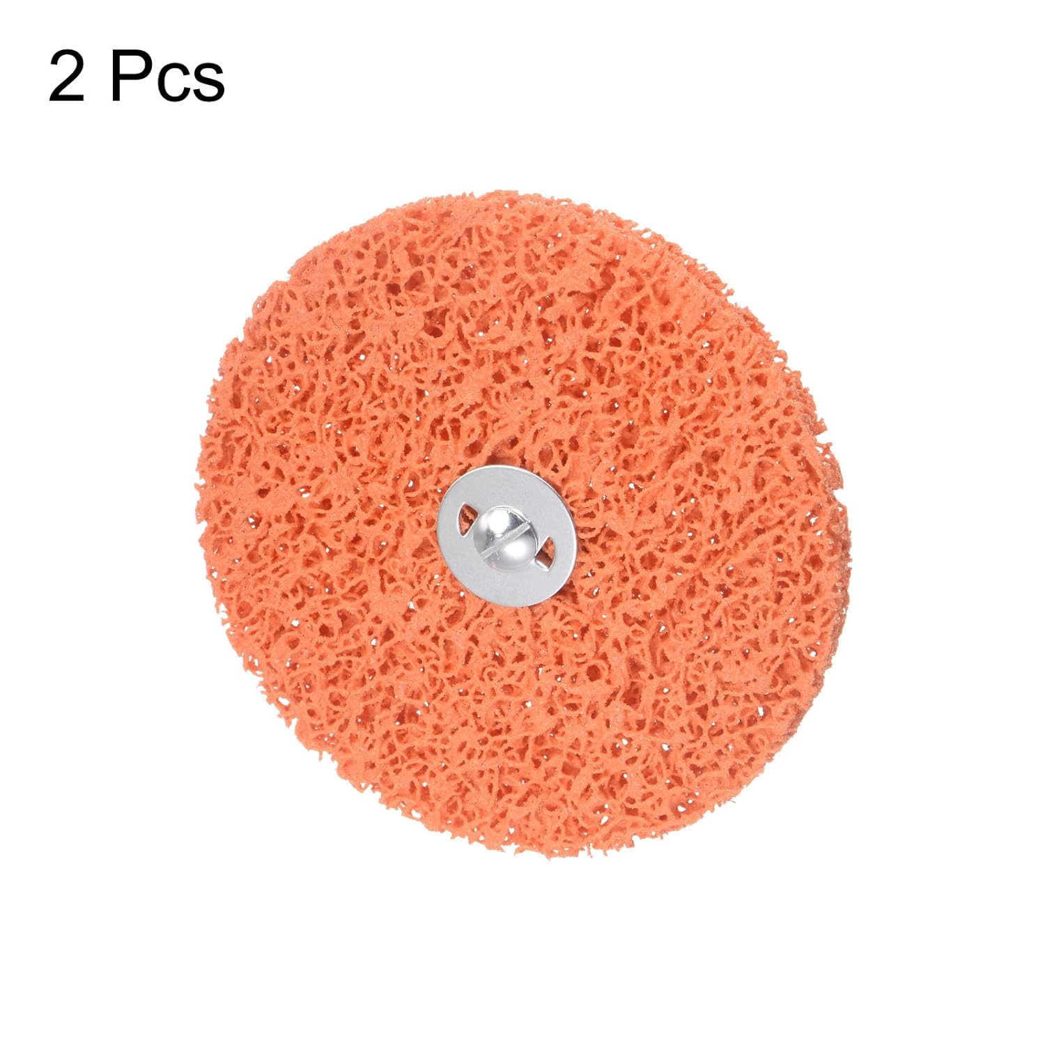 HARFINGTON 2pcs Paint Stripping Disc Drill Attachment 6" x 1/2" with 1/4" Shaft Strip Clean Discs for Angle Grinder Clean and Remove Paint Coating Rust, Orange