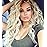 Fencca Blonde Long Curly Wavy Wig Ombre Platinum Blonde Wigs for Women Loose Wave Hair Glueless Heat Resistant Synthetic Wigs for Daily Party Use