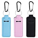 Pengxiaomei 3 Pcs Chapsticks Holder Keychain for Lipstick, Stocking Stuffers for Teen Girls Women Small Christmas Gifts for Women