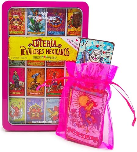 Deluxe Mexican Loteria como se ve en Shark Tank México - Set de bingo mexicano - La forma más divertida de aprender valores y español (Lotería de
