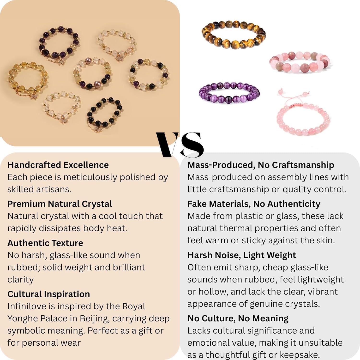 Natural Bead Bracelet 10mm Healing Crystal Bracelet for Women & Men Feng Shui Good Luck Meditation Buddhist Jewelry Handmade Stone Beaded Jewelry for Gift - Image 5