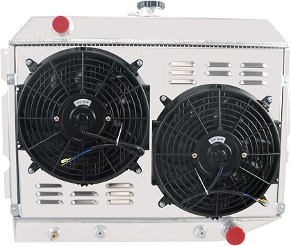 4 Row Core Radiator For 1968-1974 Dodge Challenger Charger Coronet Plymouth Belvedere Road Runner GTX Mopar V8 1969 1970 1971 1972 1973 Aluminum Radiator+Shroud Fan Relay kit