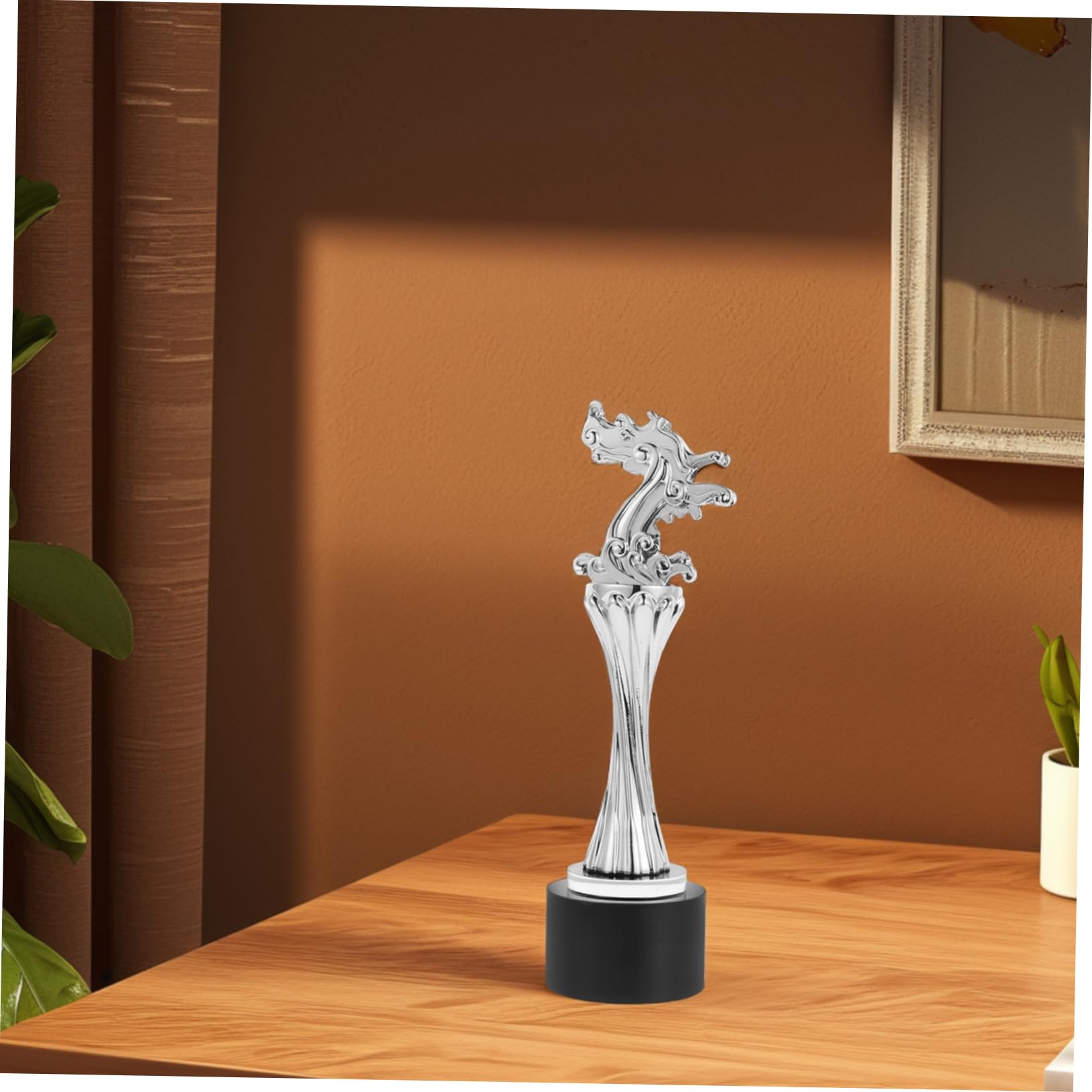 UKCOCO Della Barca del Drago Premio per La Scuola Decorazione del della Cerimonia Puntello a Forma Creativa di Grandi Dimensioni Argento Cristallo