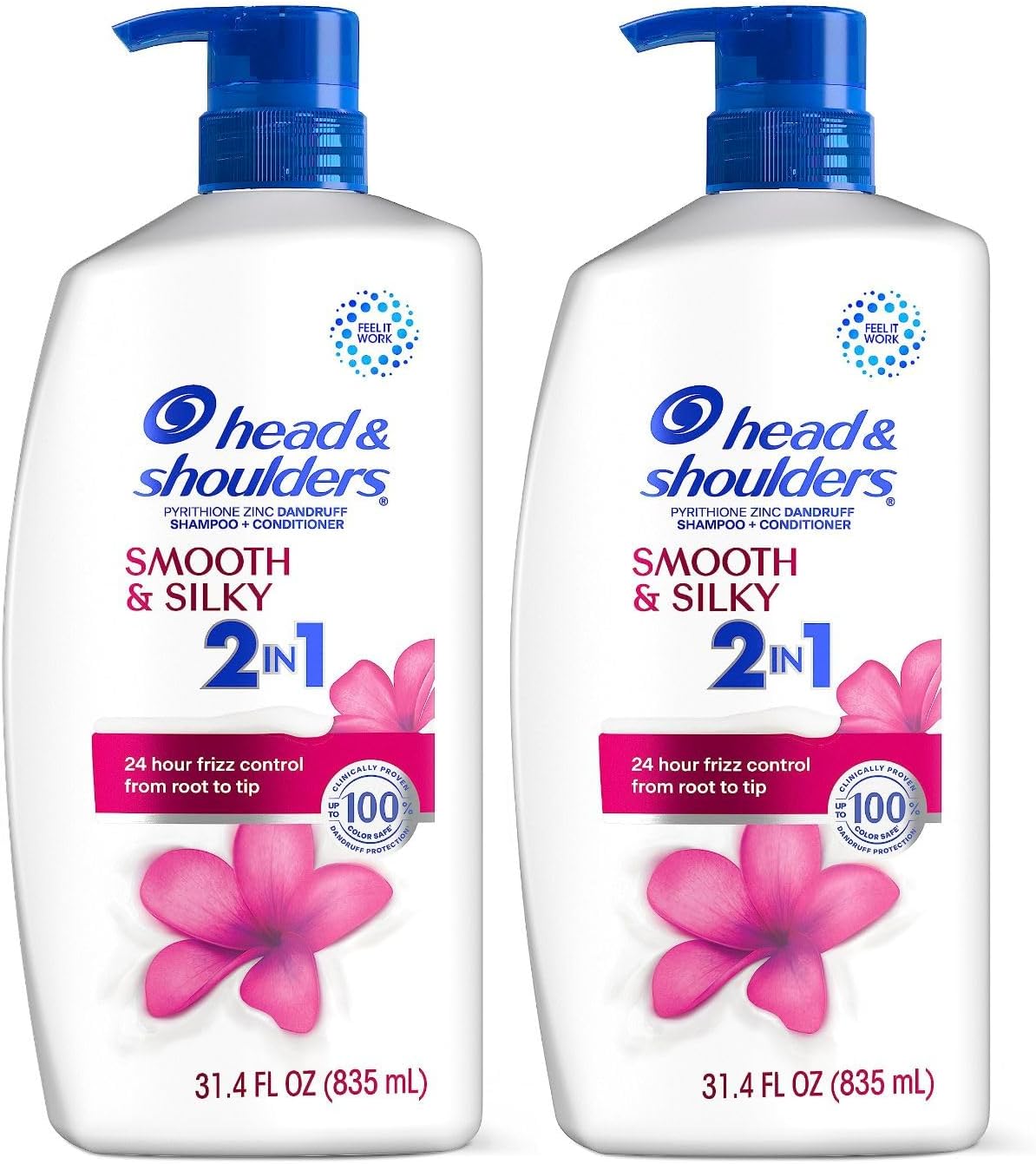 Head & Shoulders 2 in 1 Dandruff Shampoo and Conditioner, Anti-Dandruff Treatment, Tea Tree Oil for Daily Use, 32.1 oz Each, Twin Pack