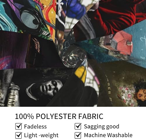 Miniatura 5 de ALTUY Tapiz de varillas de rapero, tapiz de ondas de rapero, tapiz para colgar en la pared, arte de pared, tapiz de bandera estadounidense, póster