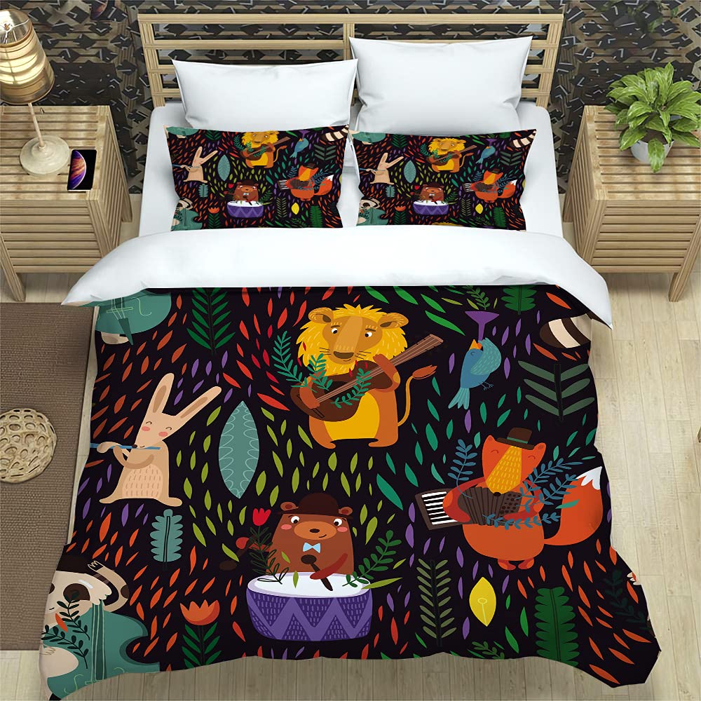 Housse de couette 240x260 lion jaune pour réveiller la décoration d'une chambre d'adulte