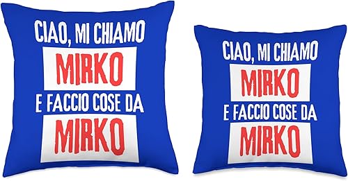 Miniatura 3 de Mirko Idea Regalo Personalizzata con Nome Ciao Sono Faccio Cose Da Mirko Personalizzato Ironica Throw Pillow, 16x16, Multicolor
