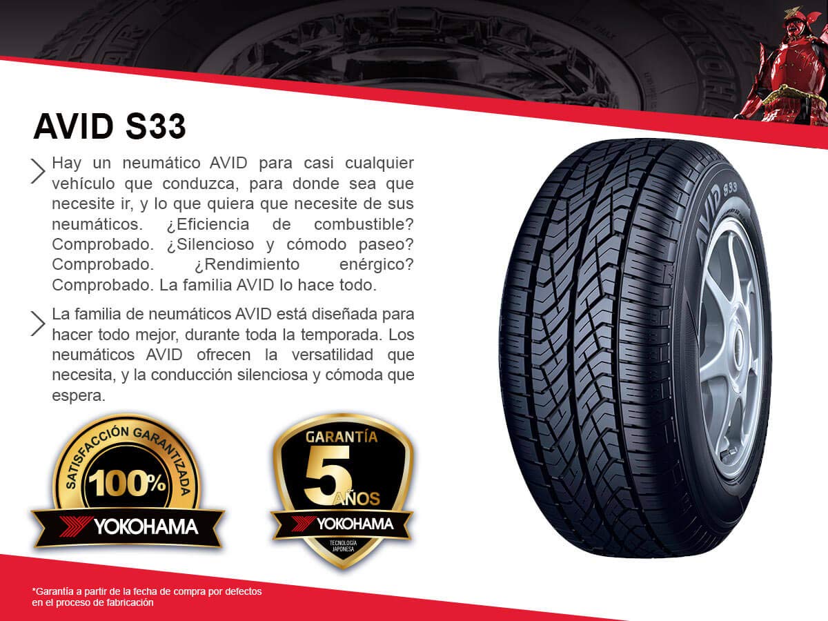 Amazon.com: Yokohama 225/65SR17 102T AVID S33B BW A/S : Automotive