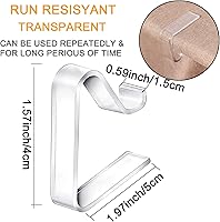 Vista 2 de 24 piezas de clips transparentes claros para mantel, clips de plástico para mantel, abrazaderas para cubierta de mesa a prueba de viento, soportes