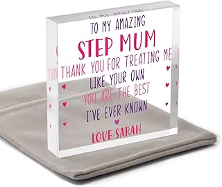 Gifts for Step Mum - PERSONALISED Amazing Step Mum Stepmum Step Mom Step Nanny - Like A Mum To Me - Bonus Mum - Birthday Christmas Gifts for Step Mum - Mothers Day Gifts for Step Mum - With Grey Bag