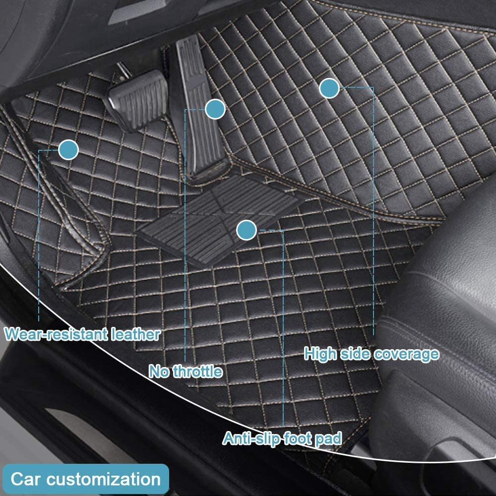 Dywaniki podłogowe samochodowe, wykładziny podłogowe, zestaw dywaników, niestandardowe, skórzane wkładki, pełny zestaw, do Jeep Renegade 2018, 2017, 2016, akcesoria do wnętrza samochodu