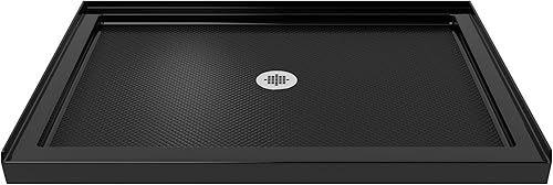 DreamLine SlimLine DLT-1132420-88 - Base de ducha de un solo umbral de drenaje central de 32 pulgadas de profundidad x 42 pulgadas de ancho x 2 34