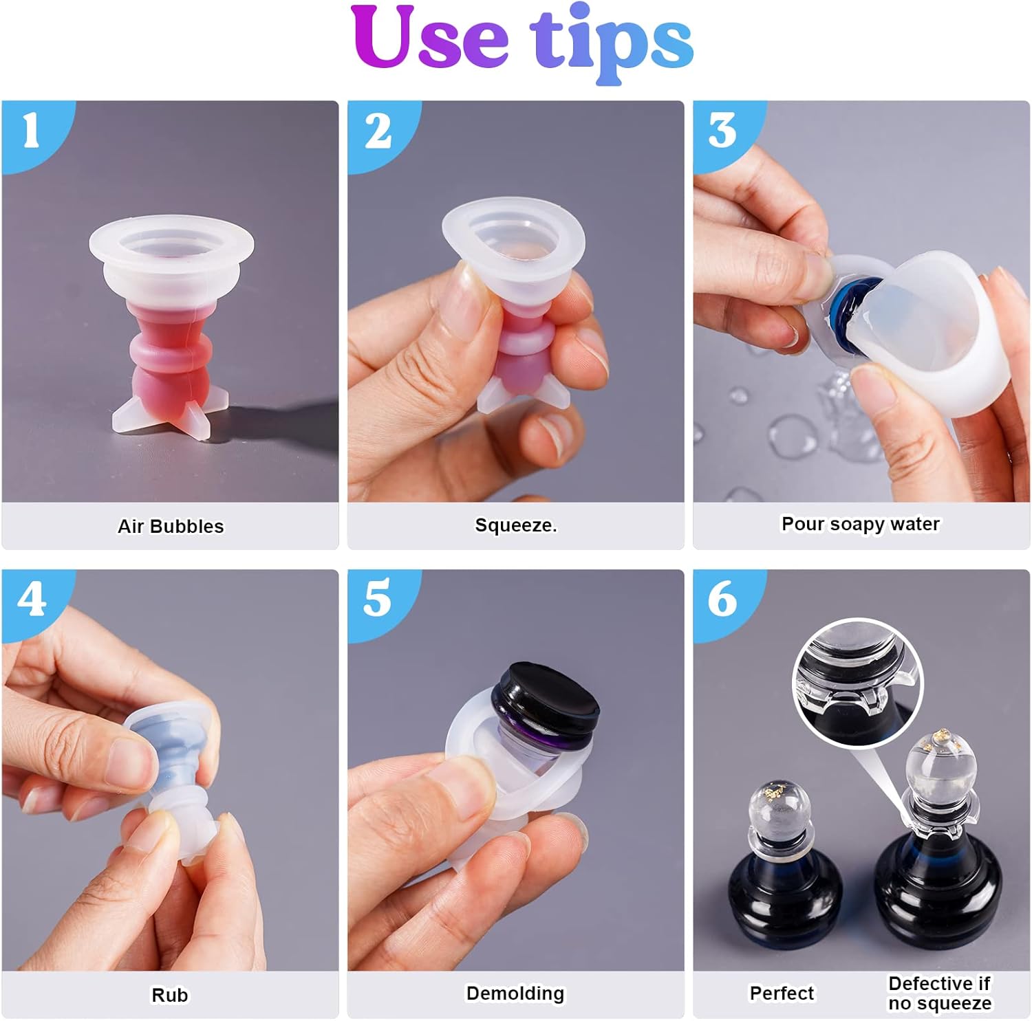 Bundle Set of LET'S RESIN Chess Molds and 27.7'' x 19.7'' Extra Large Silicone Mat for Crafts