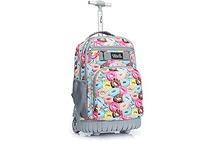 Rolling Backpack for Girls 18 Inch, Wheeled Backpack Perfect for School, College or Travel