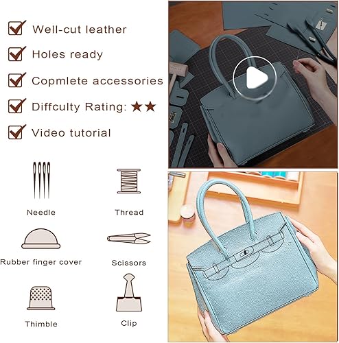 Miniatura 4 de POPSEWING Kit de bolsa cruzada de cuero para bricolaje, bolsos de diseñador para mujer, kit de bolsa de bricolaje para niñas, bolsa de hombro de