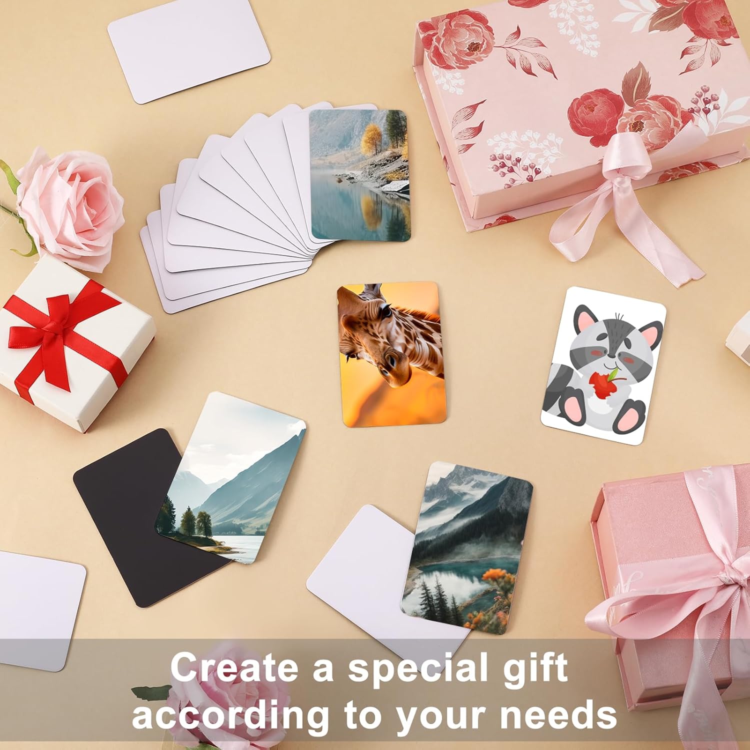 60 Pcs Sublimation Magnets Blank 3.5 x 2.3 Inch Personalized Fridge Refrigerator Magnets Blanks DIY Sublimation Refrigerator Magnet Bulk Soft Magnetic for Kitchen Decorative Fridge Magnets