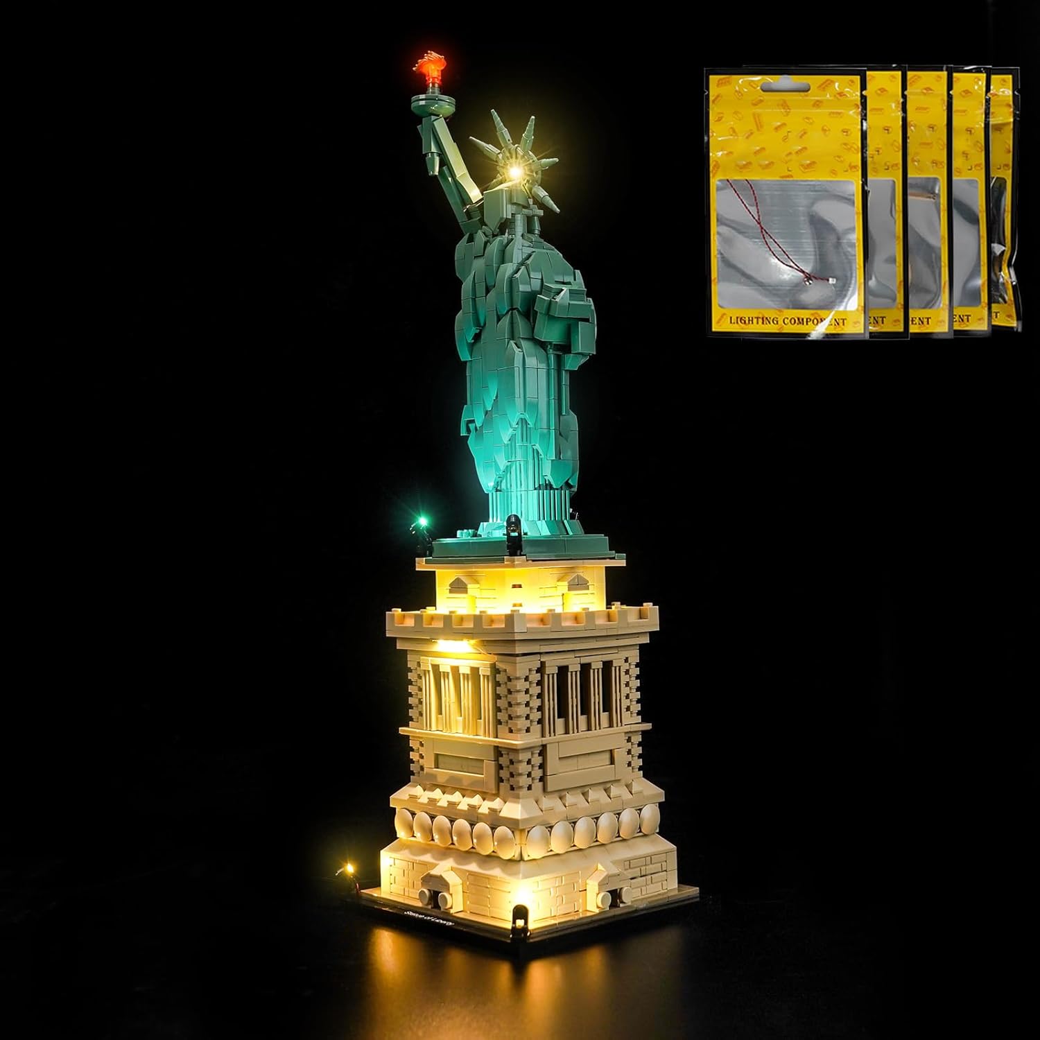 LED Lighting Compatible with LEGO Architecture Statue of Liberty 21042，Light Kit Compatible with LEGO 21042, NOT Included The Model Set - JUST Lights