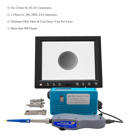 Kit cassette limpiador de fibra óptica para conectores SC/FC/ST/LC miniatura 2