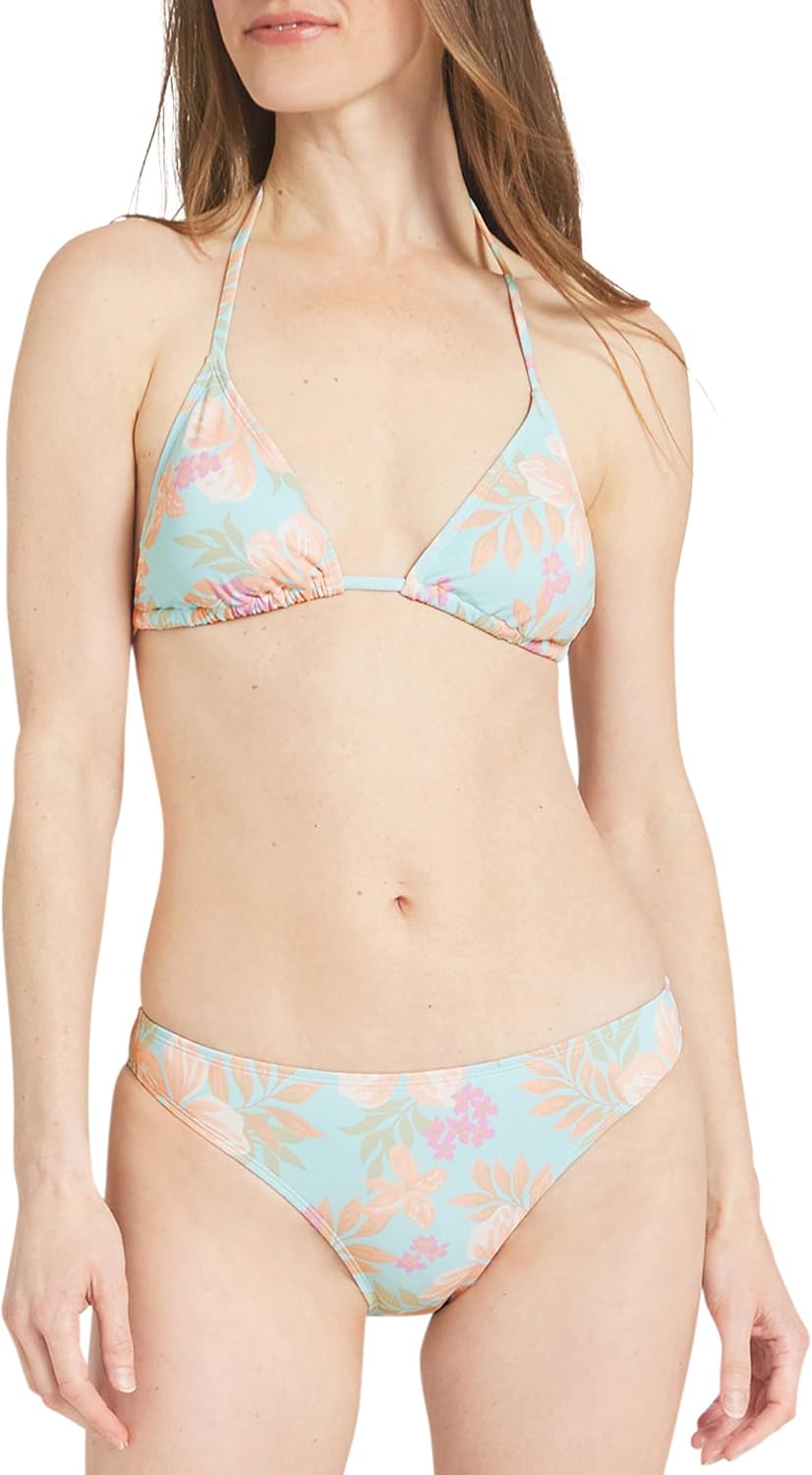 Billabong Women's Swimwear UPF 50 Adjustable Tie Triangle Bikini Set