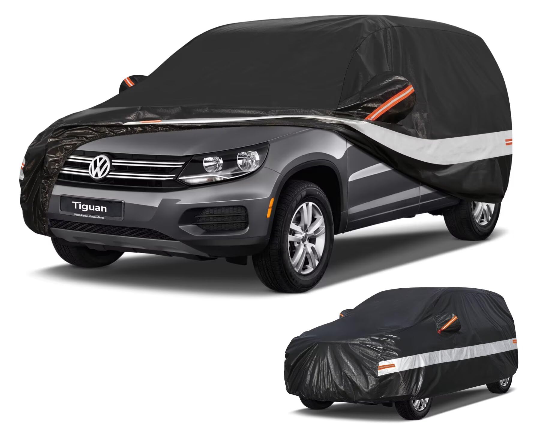 Pokrowiec na samochód SUV pasuje do VW Tiguan Volkswagen Tiguan Limited (2007-2025), 10 warstw, pełny garaż, plandeka na samochód, 100% wodoszczelna, do użytku na zewnątrz