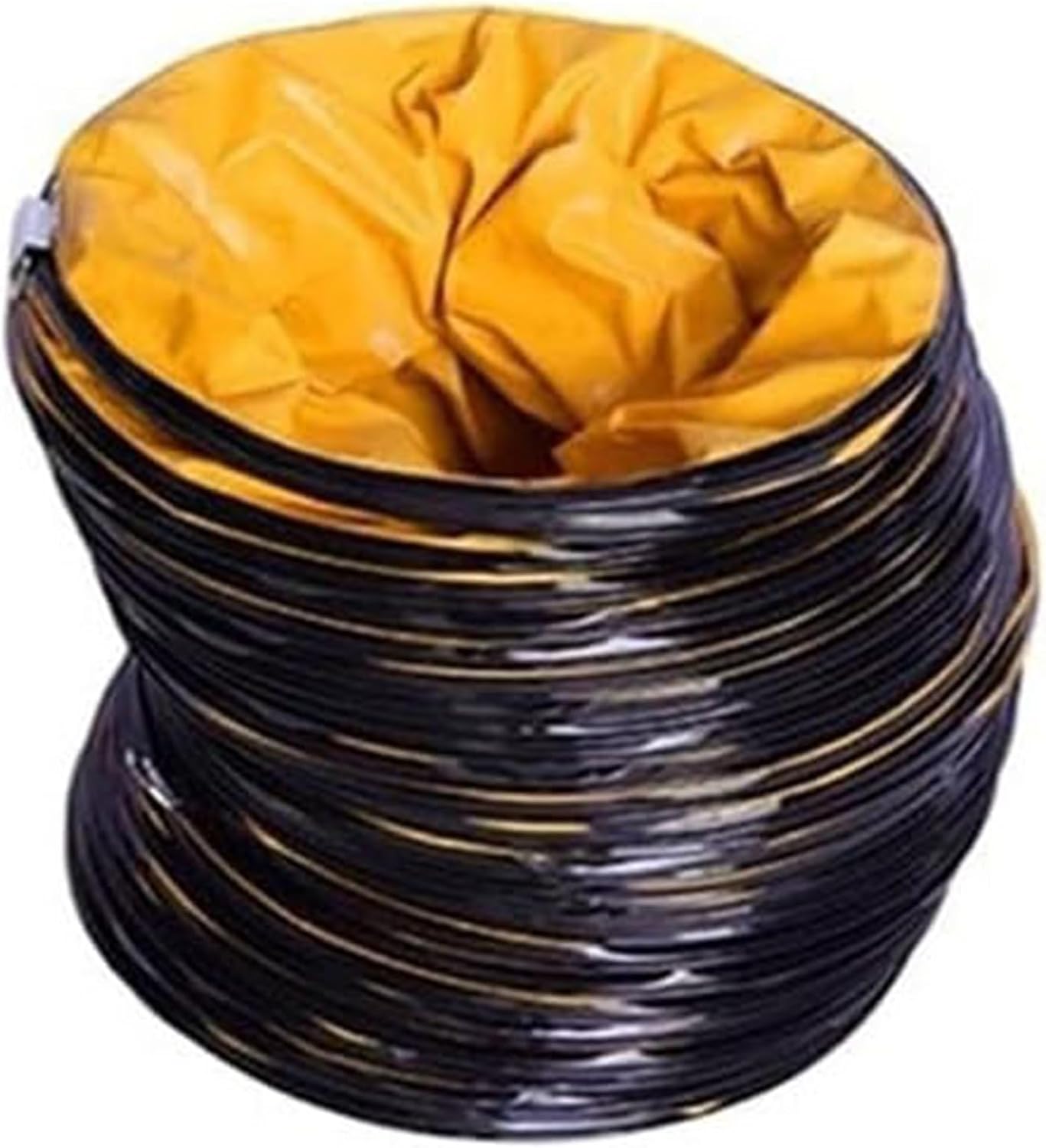 PVC Flexible Industrial Duct Hose, Waterproof telescopic, Flame Retardant HVAC Ducting with Adjustable Rope D Hook, Easy Storage, for Factories Basements Farms(16.6ft,Diameter -150 mm)