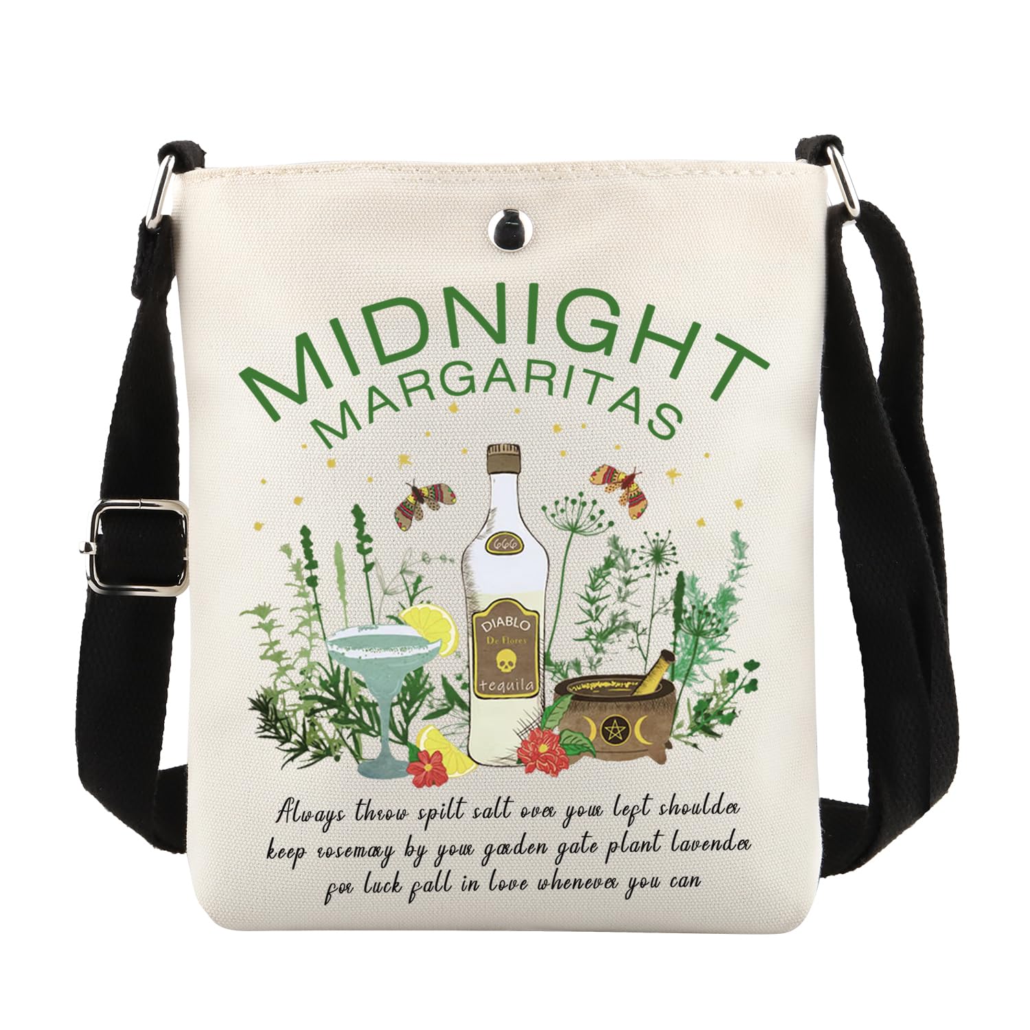 Sac à bandoulière Midnight Margaritas gothique et magique pour femme stylée