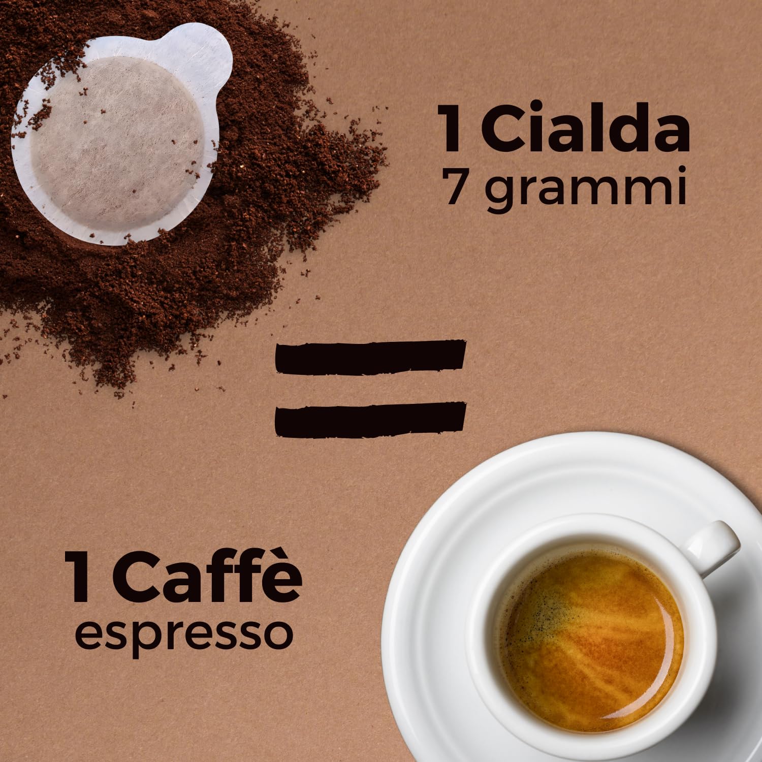 Caffè Sorsonero Decaffeinato 150 Cialde ESE 44mm | Caffè Premium in Cialde Compostabili | Caffe Cremoso e Aroma Intenso