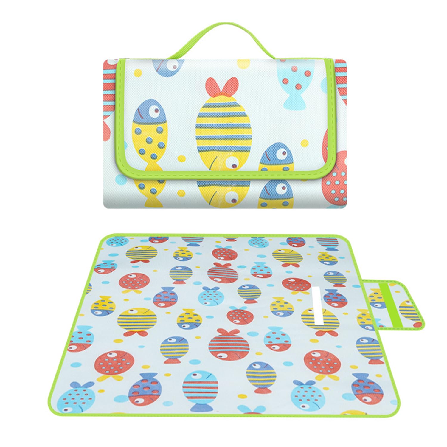 Coperta da picnic da spiaggia, impermeabile, portatile, resistente alla sabbia e lavabile, pieghevole con manico, ideale per esterni, barbecue, viaggi, parco, festival e picnic