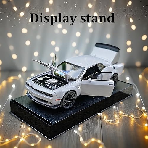 Miniatura 8 de Modelo de auto de juguete Dodge Challenger Hellcat modelo de aleación, auto coleccionable con luz y sonido, vehículos de juguete para niños a partir