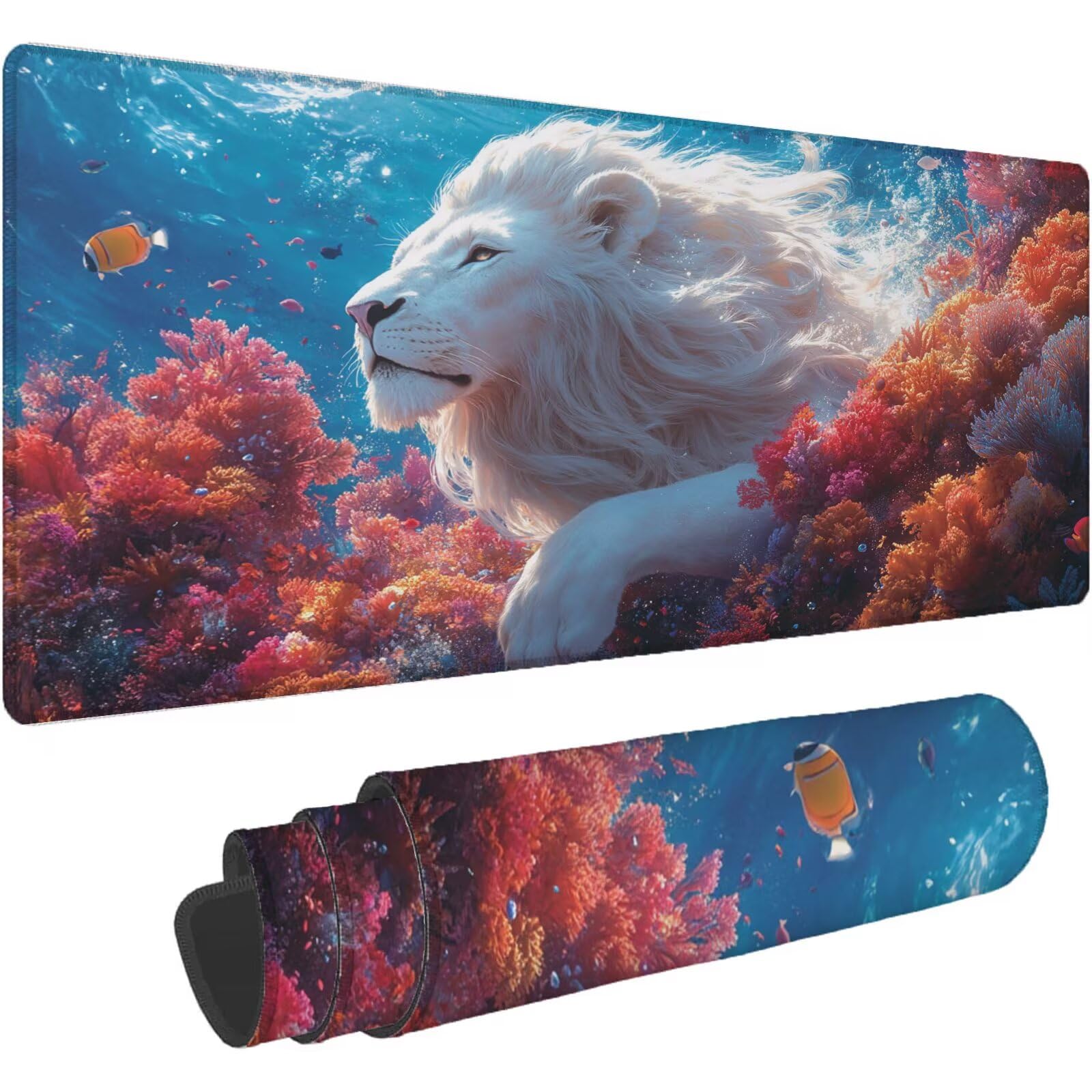 Podkładka pod mysz dla graczy spalona pomarańczowa podkładka pod mysz XXL 1600 x 800 mm mata biurkowa podkładka pod mysz zwierzę wodoodporna podkładka pod mysz do gier szyte krawędzie poprawia