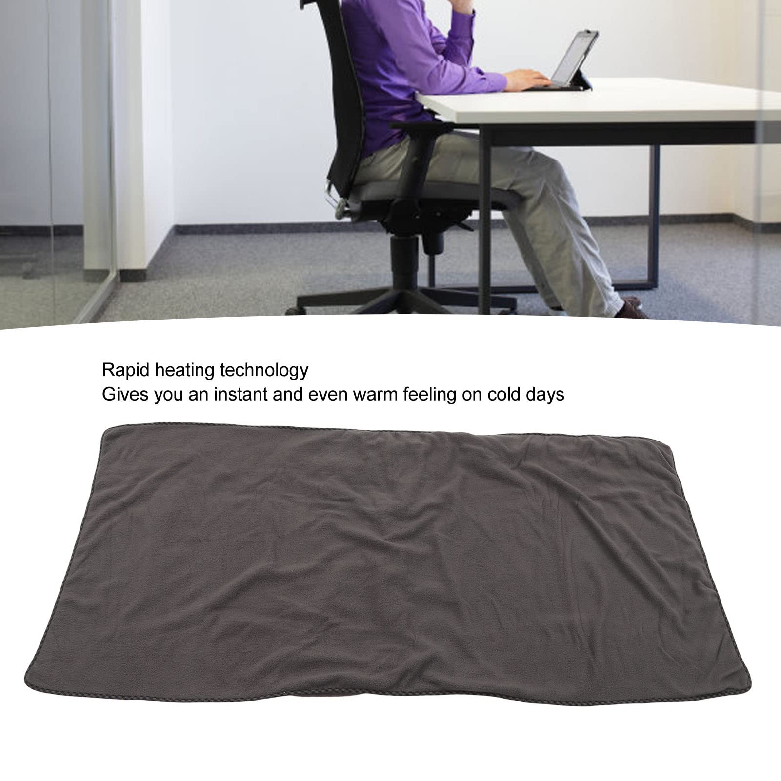 Cocoarm Coperta Riscaldata Elettrica Coperta Riscaldata Tramite USB in Poliestere Riscaldamento Rapido Area di Riscaldamento più Ampia Tiro Leggero per Studenti Impiegati Uso del Divano Letto