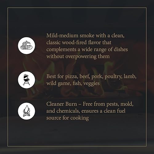 Miniatura 3 de Leña de roble prémium para chimeneas, estufas de leña, hogueras, hornos grandes de pizza de leña – Certificado por USDA, ultra secado al horno