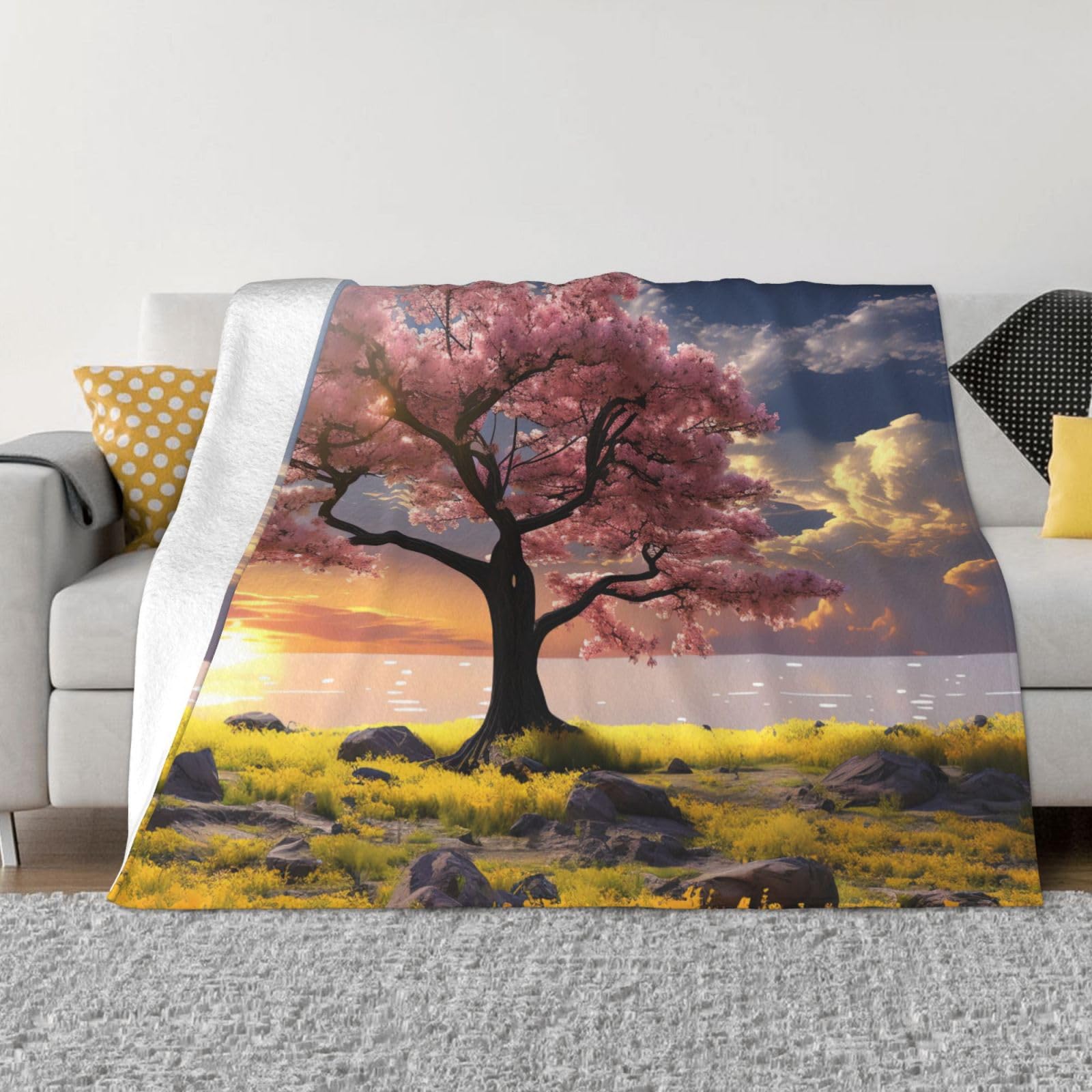 Couverture microfibre toutes saisons | Plaid chaud léger OUSIKA